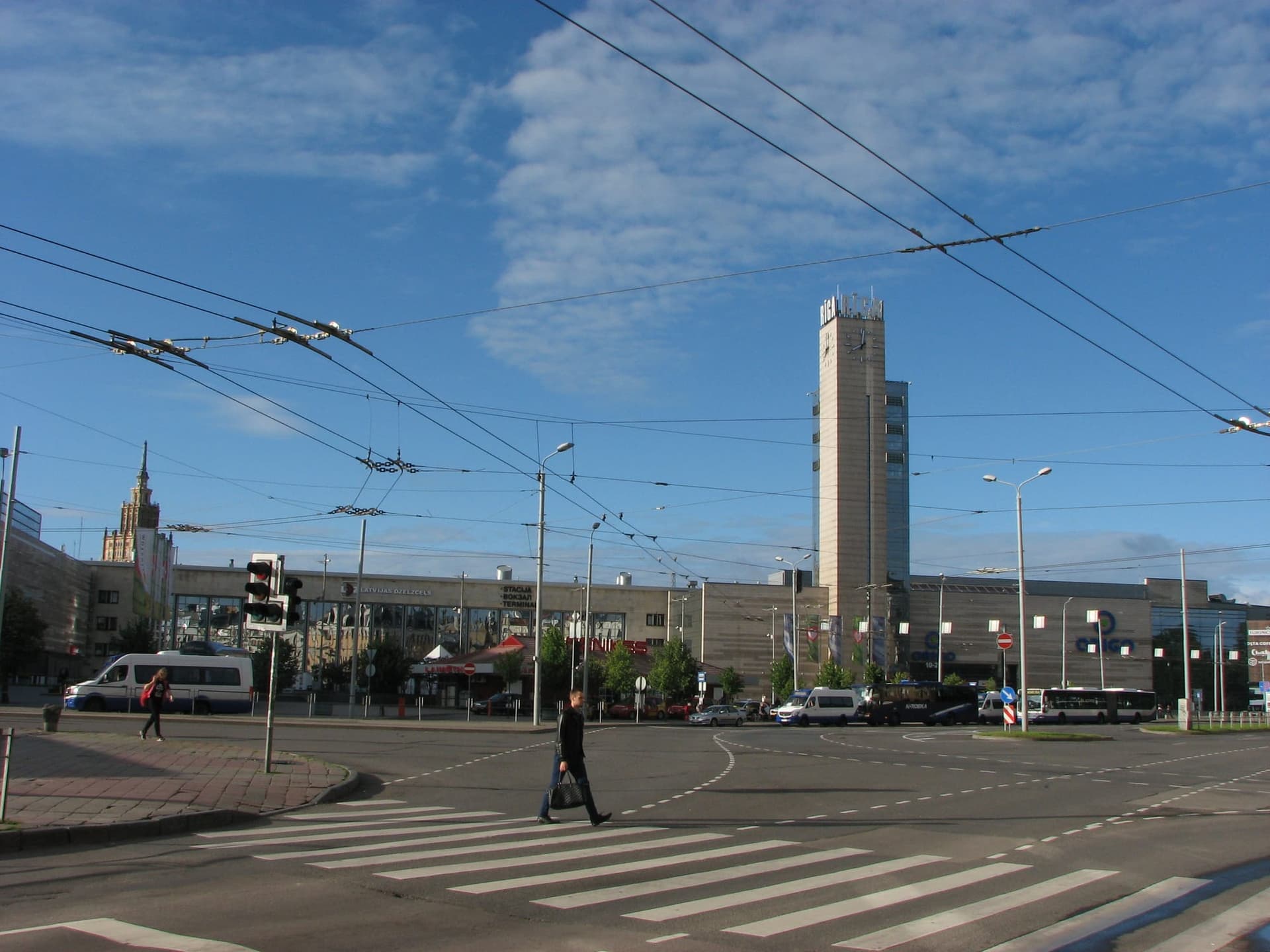 Outdoor LED screen opposite the Central Station, 6 × 4 m, 10-second spots — Centrs, Riga